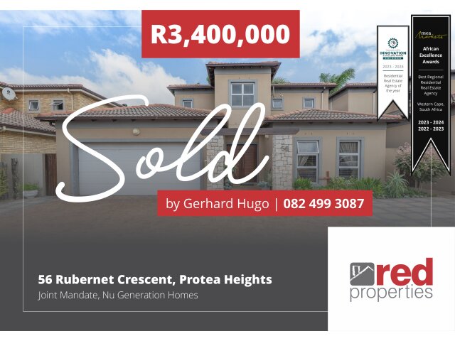 <!--[if BLOCK]><![endif]--> 56  Rubernet Crescent, Protea Heights, Brackenfell <!--[if ENDBLOCK]><![endif]-->